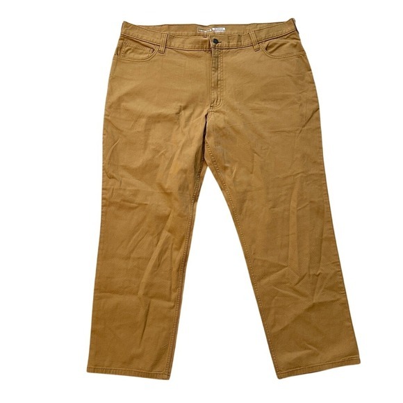 NWT Carhartt Rugged Flex Relaxed Fit Canvas Work‎ Pants Mens 42x30 Beige - Picture 1 of 10